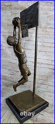 Basketball Lecteur Athlète NBA Bronze Statue Sculpture Figurine Trophée Art