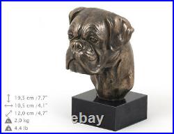 Boxer non coupé, statue miniature / buste de chien, édition limitée, Art Dog FR