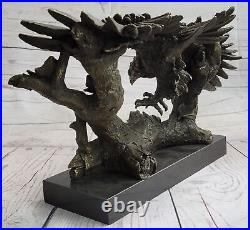 Bronze Aigle En Vol Sculpture Statue Classique Figurine Art Déco Statue