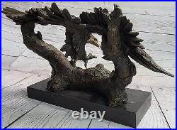Bronze Aigle En Vol Sculpture Statue Classique Figurine Art Déco Statue
