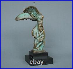 Bronze Ancien Victoire De Samothrace Le Verrier Éditeur- Art Déco