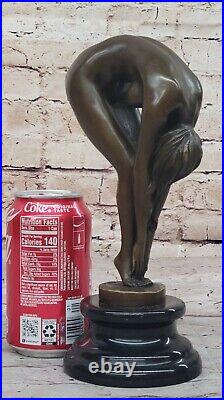 Bronze Chair Femme Fille Modèle Érotique Sculpture Liquidation Art Statue Marble