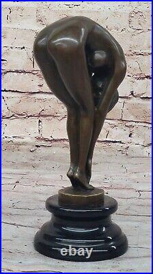 Bronze Chair Femme Fille Modèle Érotique Sculpture Liquidation Art Statue Marble