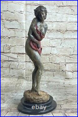 Bronze Chair Femme Fille Modèle Érotique Sculpture Liquidation Art Statue Marbre