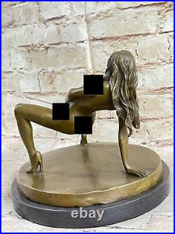 Bronze Chair Femme Sculpture Érotique Abstrait Art Décor Nue Femme Statue Art