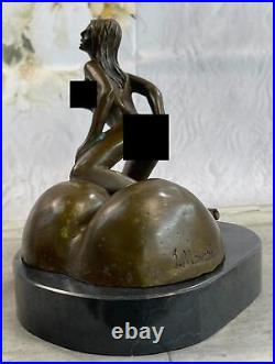 Bronze Chair Femme Sculpture Érotique Abstrait Art Nue Statue Figurine Deal Nr