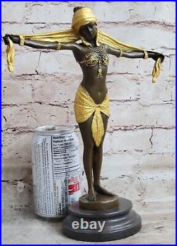 Bronze Chiparus Gypsy Fille Danseuse Semi Chair Statue Sculpture Patine Art Déco