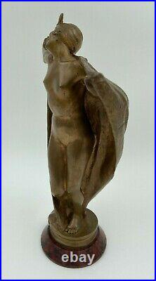 Bronze Danseuse Art Deco Signe C Charles 1930 Patine Chocolatee H3319