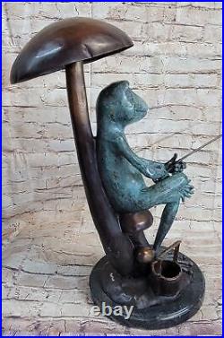 Bronze Grenouille Statue Sculpture Amphibien Art Édition Limitée Signée Décor