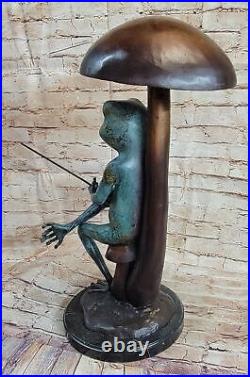 Bronze Grenouille Statue Sculpture Amphibien Art Édition Limitée Signée Décor
