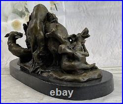 Bronze Marbre Sanglier Sauvage Cochon Art Statue Chien Fonte Sculpture Figurine