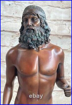 Bronze Marbre Statue Atlantis Poseidon Neptune Mer Dieu Sculpture Art Myth
