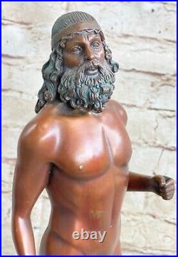 Bronze Marbre Statue Atlantis Poseidon Neptune Mer Dieu Sculpture Art Myth