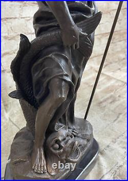 Bronze Marbre Statue Atlantis Poseidon Neptune Mer Dieu Sculpture Art Mythe