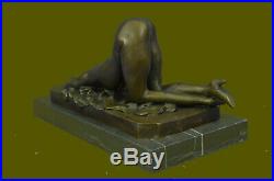 Bronze Nue Nu Érotique Sculpture Art Statue Figurine Femme Figurine Fantasy Art