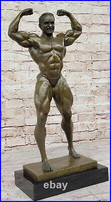 Bronze Original Art Déco Grand Muscle Homme Figurine Deco Sculpture Statue Solde