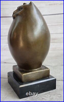 Bronze Sculpture Botero Chat Félin Animal de Compagnie Art Déco Statue Décor Nr