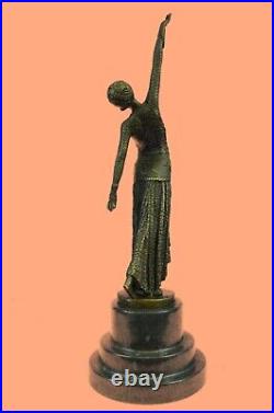 Bronze Sculpture D. H. Art Déco Égyptien Danc Statue Figurine Deal