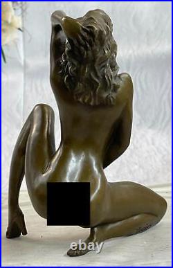 Bronze Sculpture Érotique Art Déco Chair Sexy Statue Figurine Art Larg