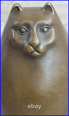 Bronze Sculpture Par Botero Chat Félin Animal de Compagnie Art Déco Statue