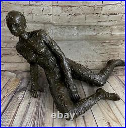 Bronze Sculpture Par Dali Surréaliste Abstrait Art Moderne Fille Danseuse Statue
