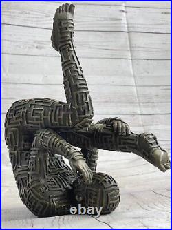 Bronze Sculpture Par Dali Surréaliste Abstrait Art Moderne Yoga Man Statue Décor