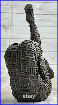 Bronze Sculpture Par Dali Surréaliste Abstrait Art Moderne Yoga Man Statue Décor