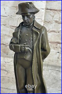 Bronze Sculpture Signée Français Empereur Napoléon Art Déco Statue Figurine