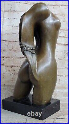 Bronze Sculpture Statue Classique Abstrait Art Moderne Femelle Nu Torse Figurine