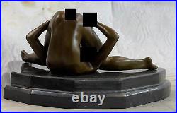 Bronze Sculpture Statue Érotique Art Chair Femme Fonte Marbre Base Figurine BB