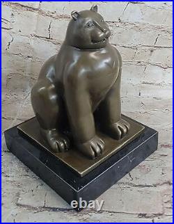 Bronze Sculpture Statue Signée Fernando Botero Fat Chat Abstrait Art Moderne