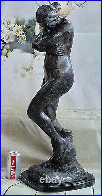 Bronze Sculpture Statue Signée Rodin Abstrait Art Moderne Femelle Chair Torse