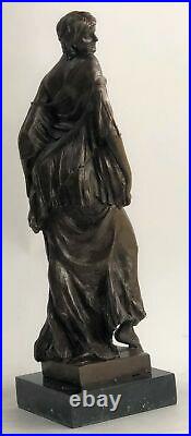 Bronze Sculpture Statue Superbe Style Art Nouveau Sexy Maiden Figurine Cadeau Nr