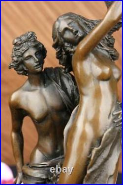 Bronze Statue Décor Maison Métal Art Marbre Base Grec Dieu Apollo Belvedere Nu