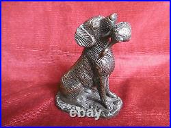 Bronze animalier Chien de chasse et son gibier Sculpture Statue French Art Dog