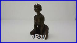 Bronze art nouveau jeune femme nue position grenouile erotique curiosa
