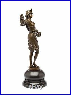 Bronze statue danseuse sculpture en bronze art deco 28 x 40cm