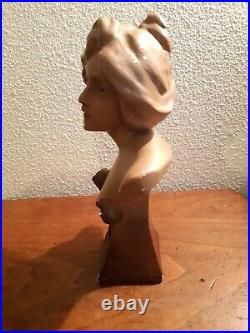 Buste Art Nouveau Femme signé ancien