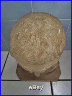 Buste en terre cuite-marguerite monot-jeune fille-art nouveau-terracotta bust