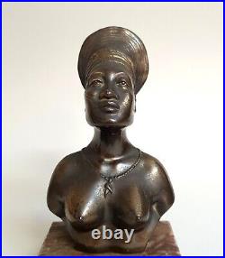 Buste femme africaine époque Art Déco vers 1920/30