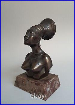 Buste femme africaine époque Art Déco vers 1920/30