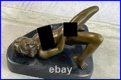 Chair Femelle Figurine Bronze Érotique Statue Art Déco Sculpture Original