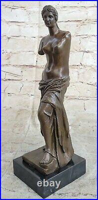 Chair Femelle Vénus de Milo Bronze Sculpture Statue Figurine Art Déco en Marbre