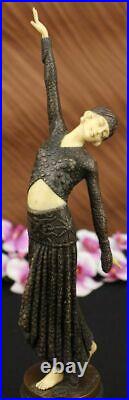 Chiparus Ventre Danseuse Bronze Marbre Sculpture Statue Figurine Fonte Art Gift