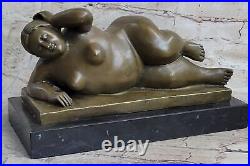 Classique Famous Botero Abstrait Femelle Bronze Sculpture Nu Art Statue Figurine