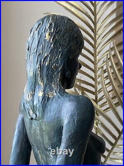 Claudia Statue Sculpture terrecuite Art Nu Design couleur bronzeH/52 L/12cm/17cm
