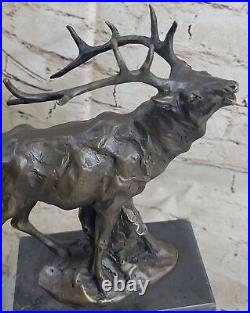 Collection Bronze Sculpture Statue Animal Élan Renne Cerf Ranch Chasse Lodge Art