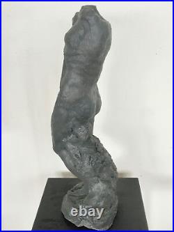 Corpus Statue Sculpture terre cuite couleur bronze Art du Nu 48/17/15cm