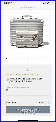 Daniel Arsham X Rimowa Limited Edition #482/500 Eroded Attache Art Piece