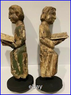 Deux anges d'autel, art roman, médiévaux, XII XIII siècles